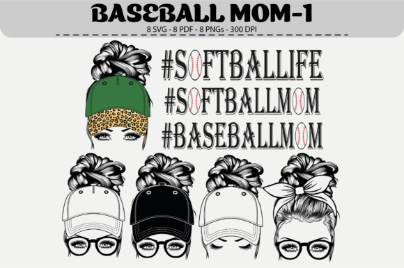 Baseball Mom SVG Set – 8 Designs