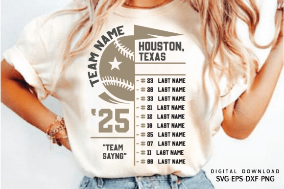 Baseball Roster SVG: Team, Coach, Mom
