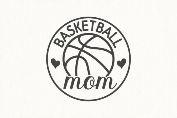 Basketball Mom SVG: Minimalist Basketball