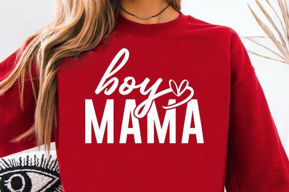 Boy Mama SVG: Distressed Charm for Real Embroidery