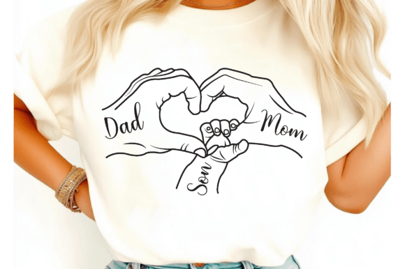 Family Hands Heart SVG PNG, Mom SVG