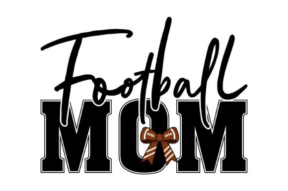 Football Mom SVG with Bow