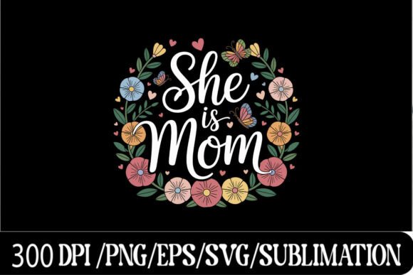 Heart and Flower Wreath for Mom SVG