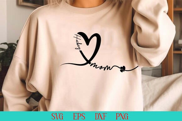 Hockey Mom SVG, Love Hockey Mama PNG