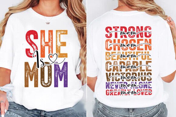 Retro She is Mom SVG PNG Mother’s Day