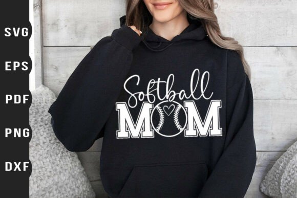 Softball Mom SVG T-Shirt Design